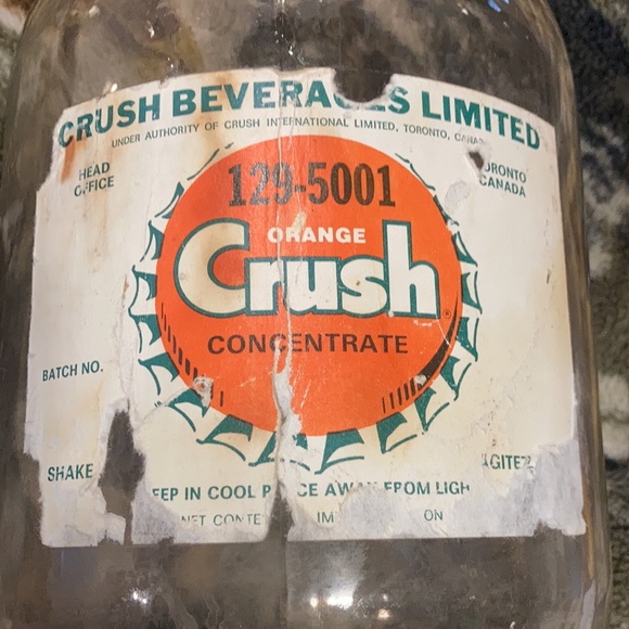 Vintage 1 gallon crush soda syrup jug - Picture 3 of 3